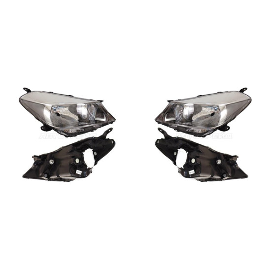 Фары Тойота Ярис Toyota Yaris XP30 (2010-2014) комплект 2 штуки левая и правая SAT высокое качество