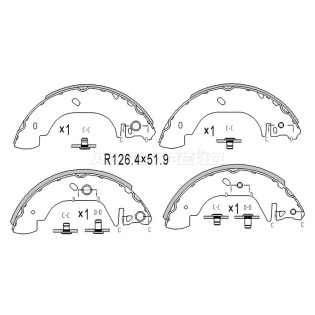 Колодки тормозные барабанные FORD TRANSIT 94-00 SAT