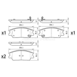 Колодки тормозные перед HYUNDAI CRETA 21-/KIA SOUL 18- SAT