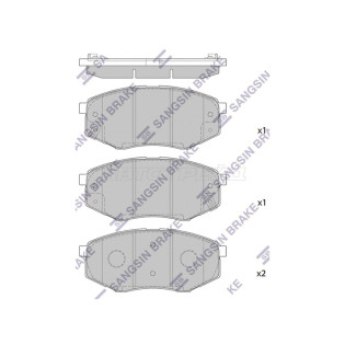 Колодки тормозные перед HYUNDAI SONATA YF 15 10-/IX 20 10- SANGSIN BRAKE