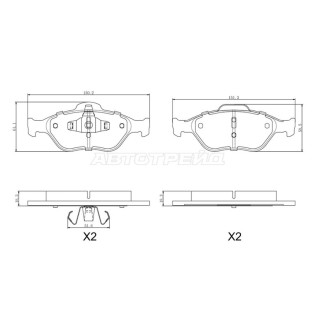 Колодки тормозные перед MAZDA2 DY 03-07 SAT