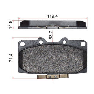 Колодки тормозные перед SUBARU IMPREZA GD 00-07 AKOK