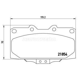 Колодки тормозные перед SUBARU IMPREZA GD 00-07 BREMBO