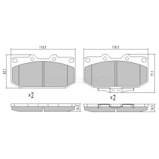Колодки тормозные перед SUBARU IMPREZA GD 00-07 SAT