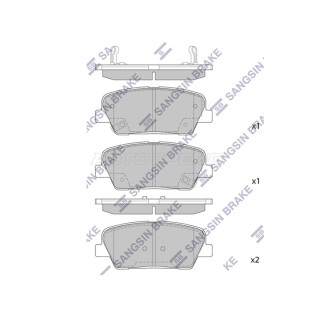 Колодки тормозные зад HYUNDAI SANTA-FE 12- SANGSIN BRAKE