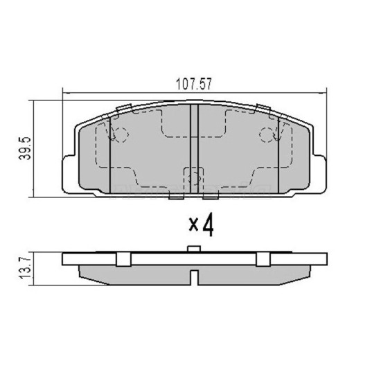 Колодки тормозные зад MAZDA PREMACY GP# 99-05/FAMILIA BJ# 98-03/ MAZDA 6/ATENZA GG#/GY# 02-07 SAT