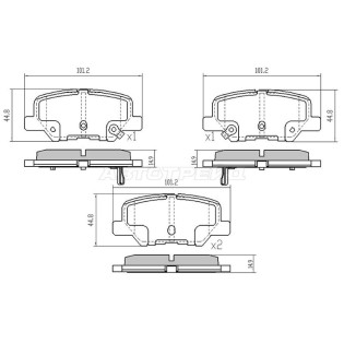 Колодки тормозные зад MITSUBISHI OUTLANDER III 12-/CHANGAN CS35 Plus SAT