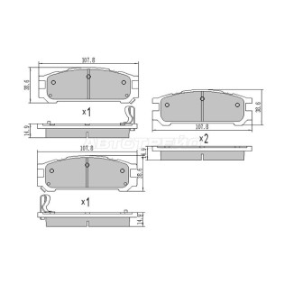Колодки тормозные зад SUBARU IMPREZA GC/GF 92-/LEGACY BC/BD/BG 89-/LEGACY BE/BH/BJF 89-/SVX 92- SAT