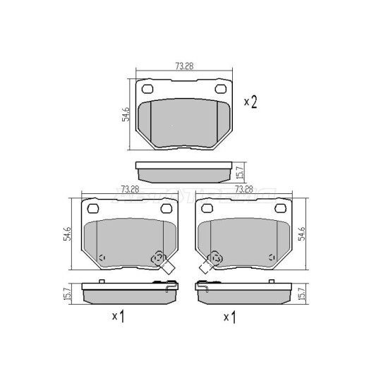 Колодки тормозные зад SUBARU IMPREZA GD/GG 00-07 SAT