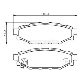 Колодки тормозные зад SUBARU IMPREZA GR 07- FORESTER SH 07- AKEBONO