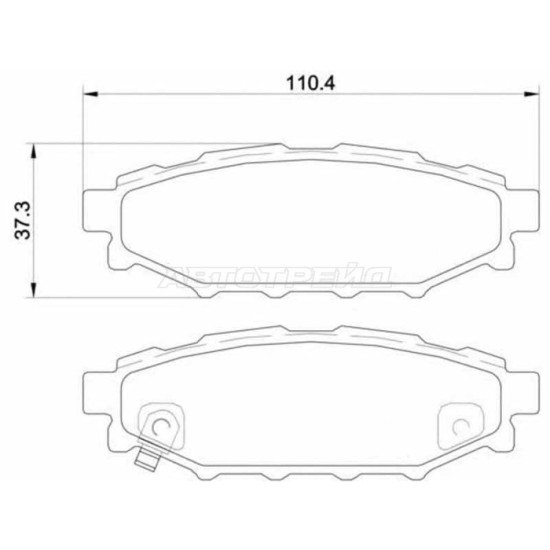 Колодки тормозные задн SUBARU IMPREZA GR 07- FORESTER SH 07- BREMBO