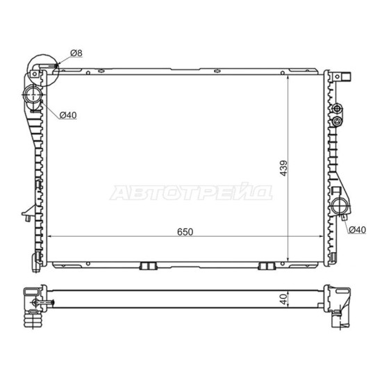Радиатор BMW 5-Series 95-04 / 7-Series 94-01 SAT