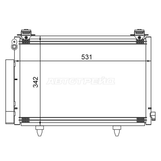 Радиатор кондиционера Toyota Vitz 99-20 / bB 00-05 / Echo 99-05 / Funcargo 99-05 SAT