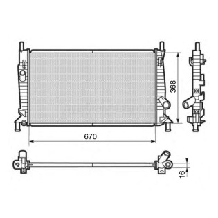 Радиатор MAZDA 3 1.4/1.6/1.6D/2.0/2.0D 03-09/FORD FOCUS II/C-MAX 1.4/1.6/1.6D/1.8/1.8TD/2.0/2 DENSO