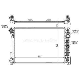 Радиатор Mercedes-Benz C-Class 07-15 / E-Class 09-17 / GLK-Class 08-15 SAT