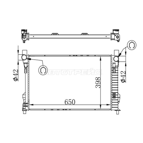 Радиатор Mercedes-Benz C-Class 13-21 / E-Class 16- / GLC 14-19 SAT
