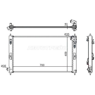 Радиатор MITSUBISHI LANCER 1.5/1.8/2.0/2.0D 07-/ASX 10-/OUTLANDER XL/CITROEN C-CROSSER/PEUGEOT 4007 DENSO