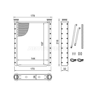 Радиатор отопителя салона TOYOTA YARIS/ECHO 05-11/URBAN CRUISER 09-16/DAIHATSU CHARADE  11-13 SAT