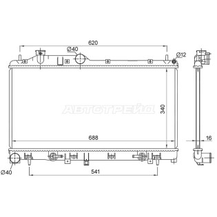Радиатор Subaru Forester 07-18 / Impreza 00-16 / Legacy 03-15 / Outback 03-09 DENSO