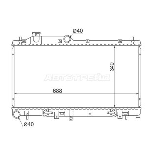 Радиатор Subaru Forester 07-18 / Impreza 00-16 / Legacy 03-15 / Outback 03-09 SAT