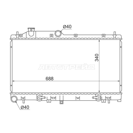 Радиатор Subaru Forester 07-18 / Impreza 00-16 / Legacy 03-15 / Outback 03-09 SAT