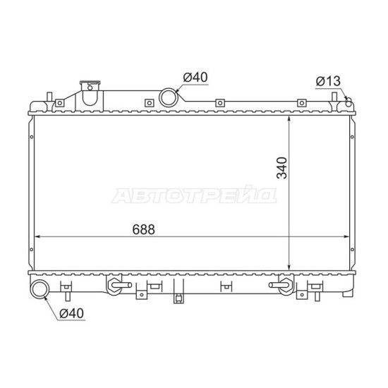Радиатор Subaru Forester 07-18 / Impreza 07-16 / Legacy 03-09 / Outback 03-09 SAT