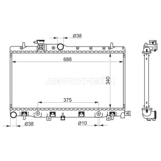 Радиатор Subaru Impreza 00-07 / Legacy 93-03 / Outback 98-03 / Legacy B4 98-03 SAT