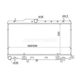 Радиатор Subaru Impreza 00-07 / Legacy 98-03 / Outback 98-03 / Legacy B4 98-03 SAT
