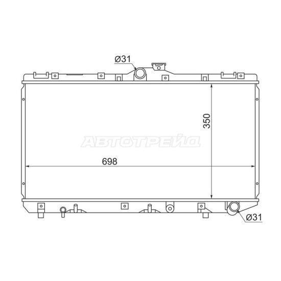 Радиатор Toyota Corolla (E100,E110) 91-02 / Sprinter 91-02 / Sprinter Carib 95-02 SAT