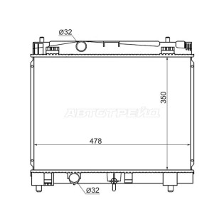 Радиатор Toyota Ractis 05-10 / Vitz 05-20 / Belta 05-12 / Yaris 05-20 SAT