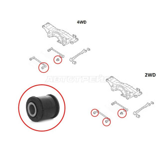 Сайлентблок заднего поперечного рычага SUBARU FORESTER 96-07/IMPREZA 92-07/LEGACY 89-98 SAT