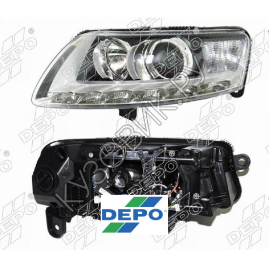 Фара левая Audi A6 C6 рестайлинг (2008-2010) DEPO