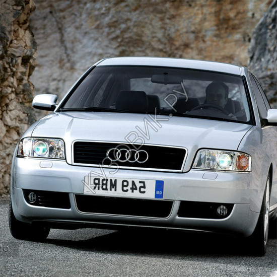 Бампер передний в цвет кузова Audi A6 С5 (2001-2004) рестайлинг с омывателем