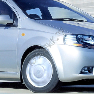 Крыло переднее правое с отверстием в цвет кузова Chevrolet Aveo T200 (2003-2008) седан