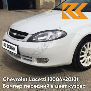 Бампер передний в цвет кузова Chevrolet Lacetti (2004-2013) хэтчбек 11U - Galaxy White - Белый