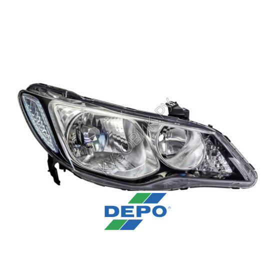 Фара правая Honda Civic 4D (2006-) DEPO